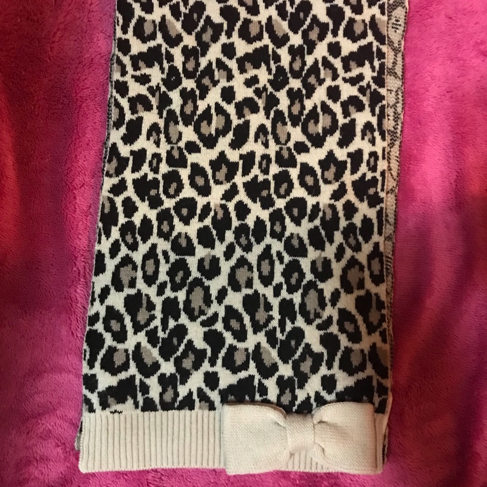 Kate Spade leopard bow scarf